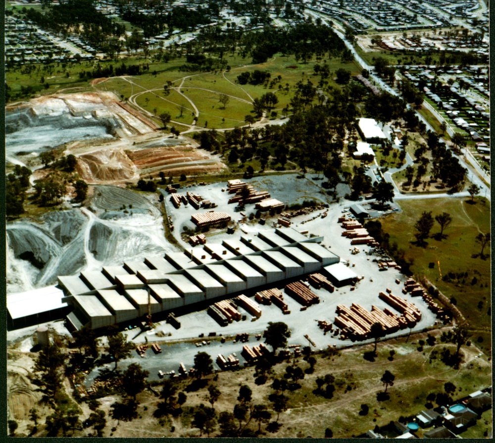 Aerial view of State Brickworks, Richmond Road, Blacktown