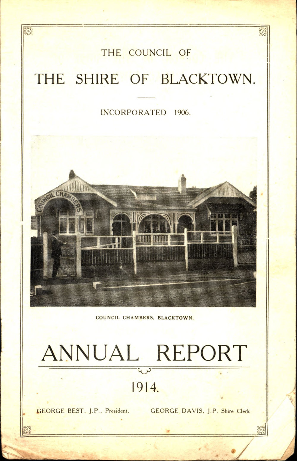 The Shire of Blacktown  annual report, 1914