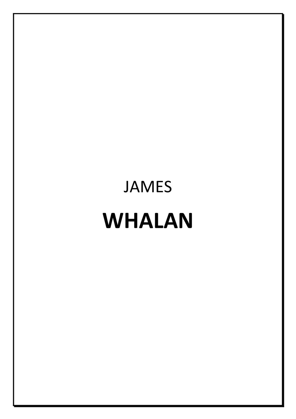 James Whalan biography