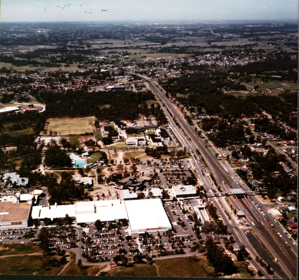 Aerial view of Mount Druitt Shopping Centre and surroundings
