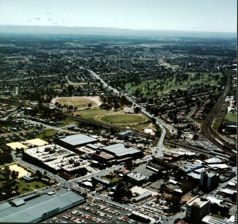 Aerial view of Blacktown CBD