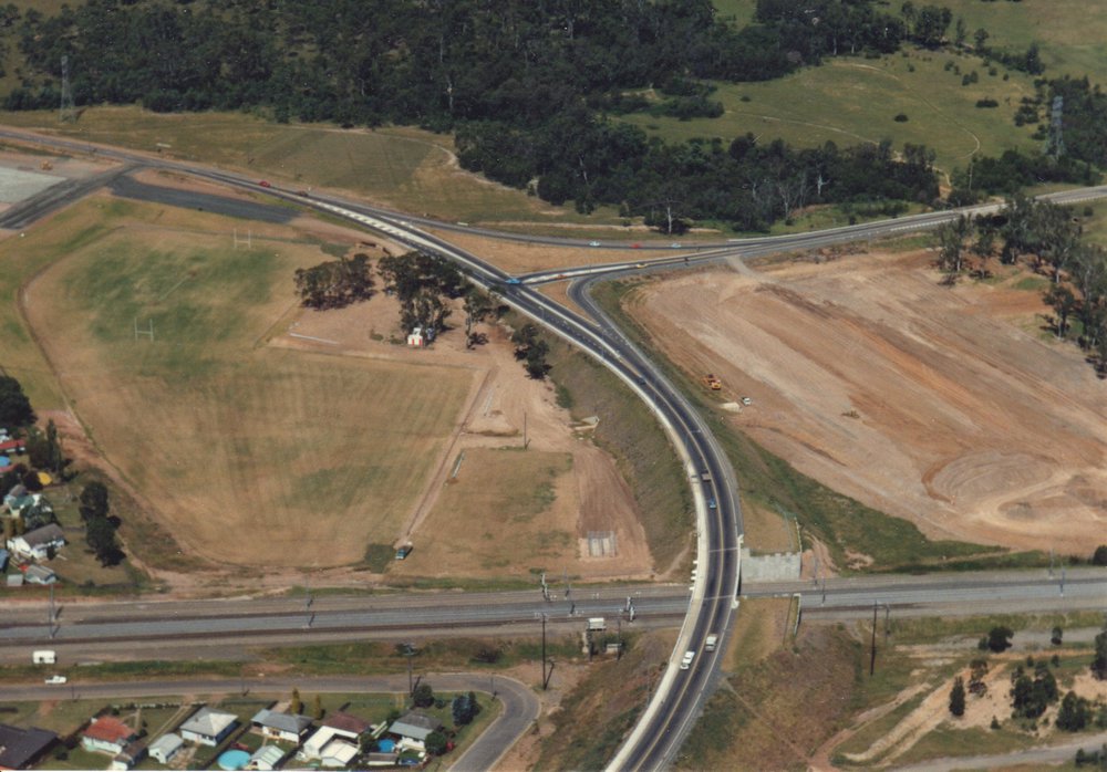 Aerial View of Knox Road, Doonside Railway Overpass