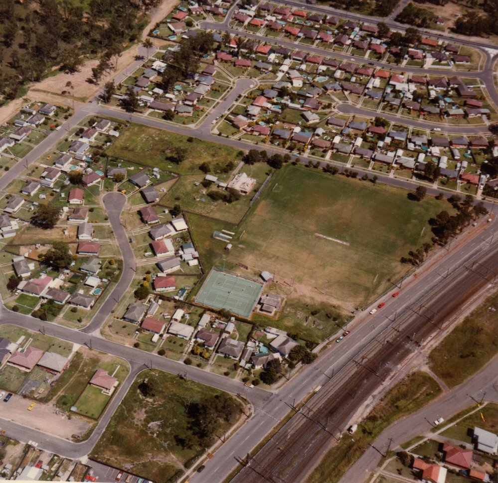 Aerial view of Angus Park, Rooty Hill and surroundings