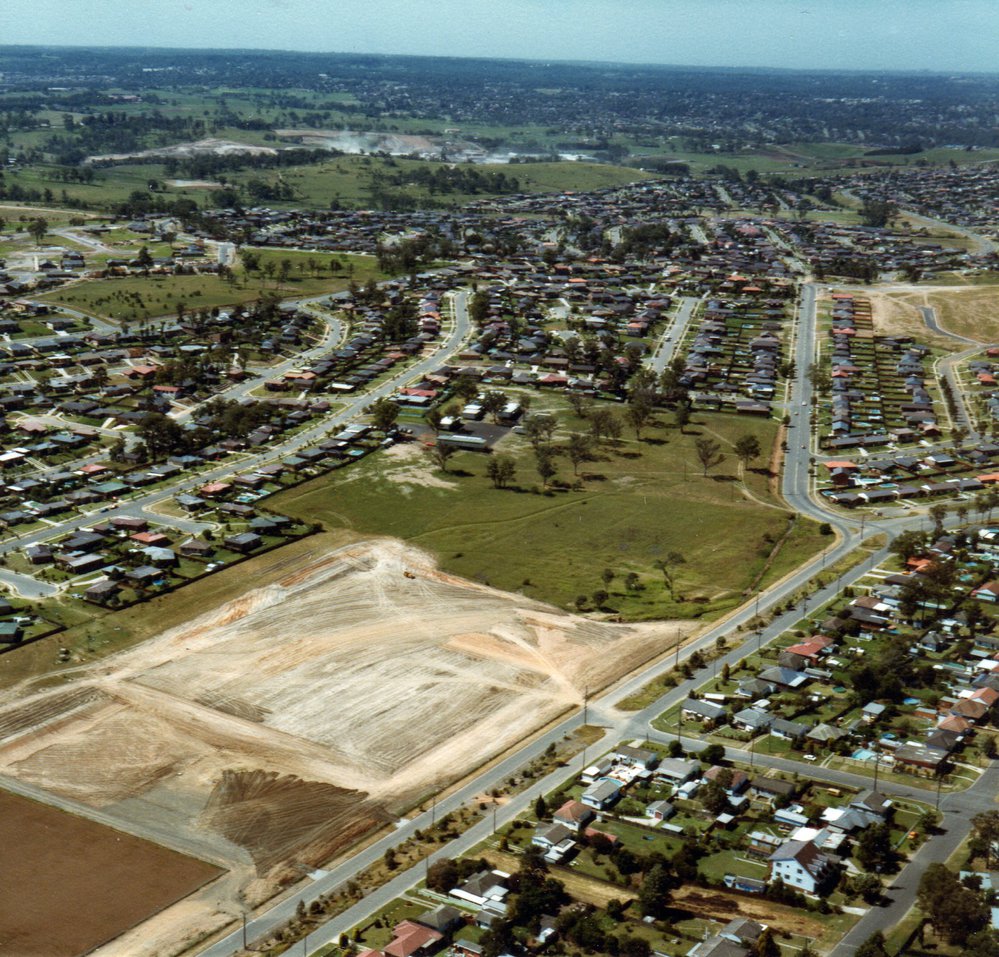 Aerial view of Morgan Power Reserve, Blacktown