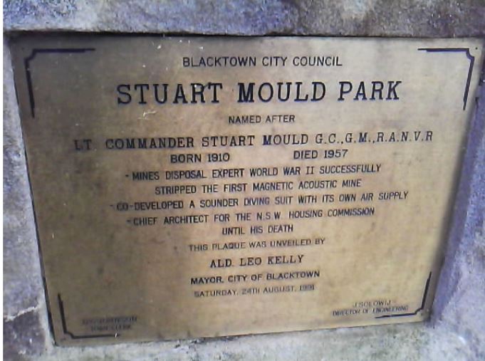 Plaque - Stuart Mould Park, Lalor park