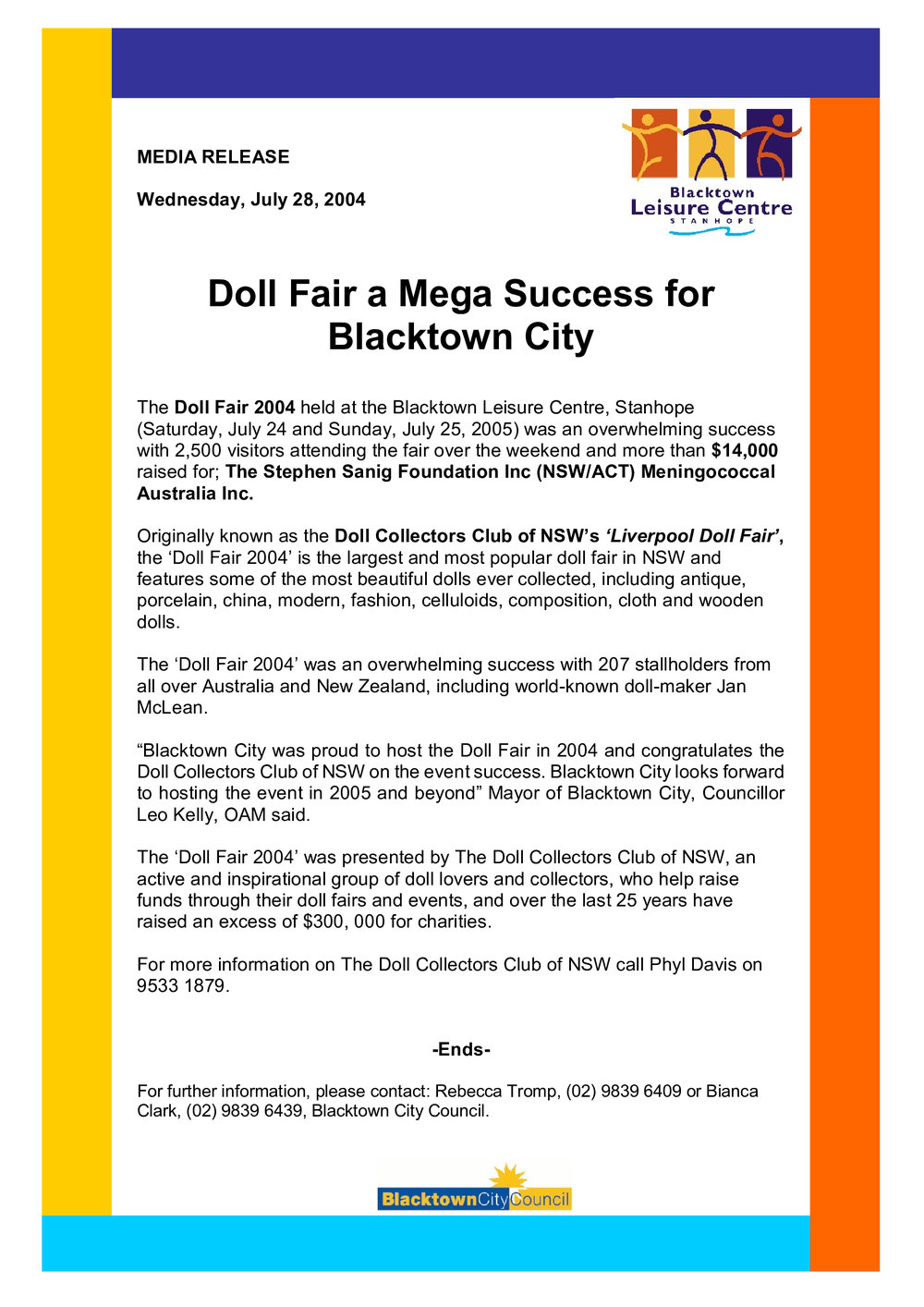 Doll Fair, Blacktown Leisure Centre, 2004