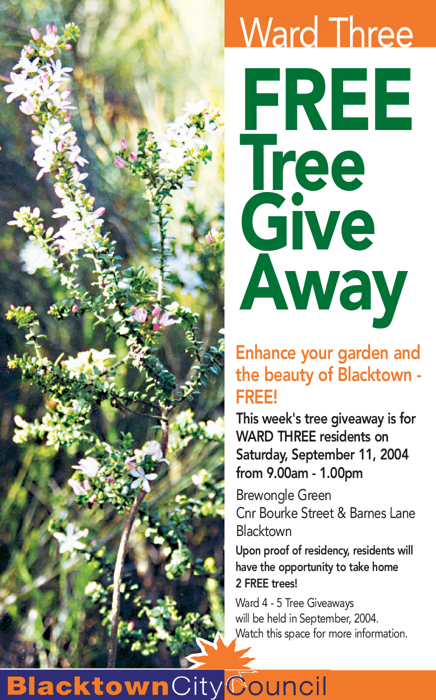 Ward Three, Free Tree give away, 2004
