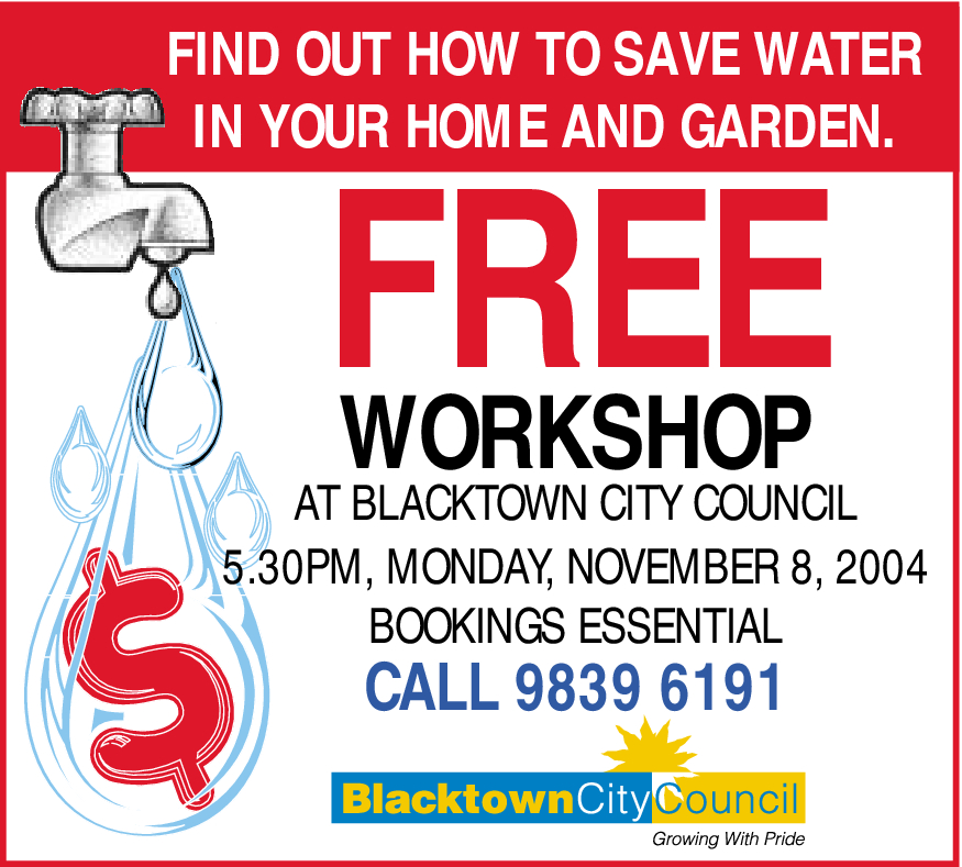 Water Saving Workshop, 2004