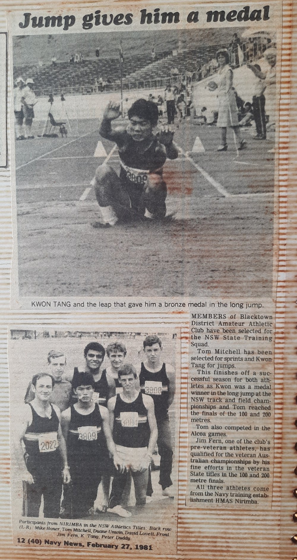 Blacktown District Amateur Athletics Club, 1981