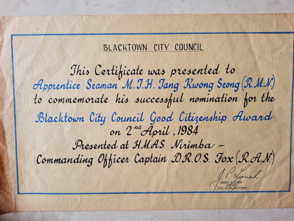 Blacktown City Council Good Citizenship Award, 1982