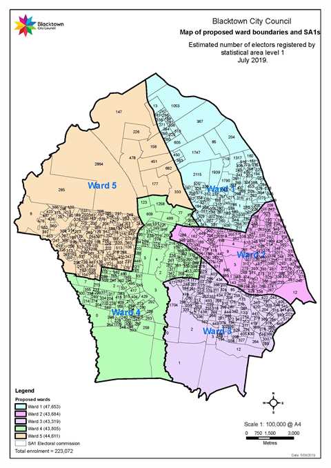 Draft ward boundaries 2019