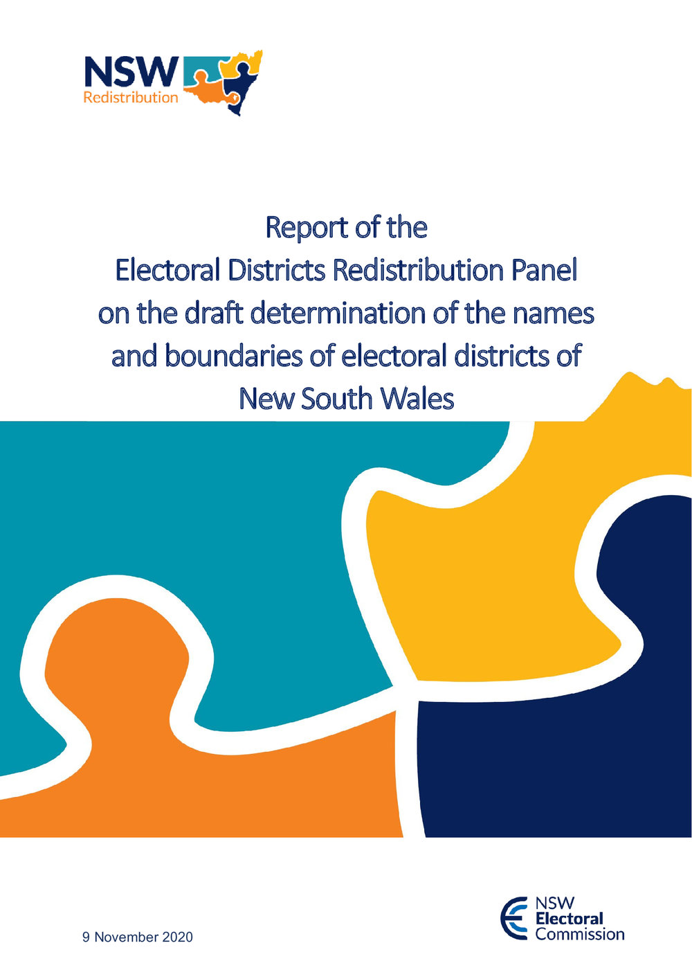 Report of the Electoral Districts Redistribution Panel for electoral districts of NSW, 2020