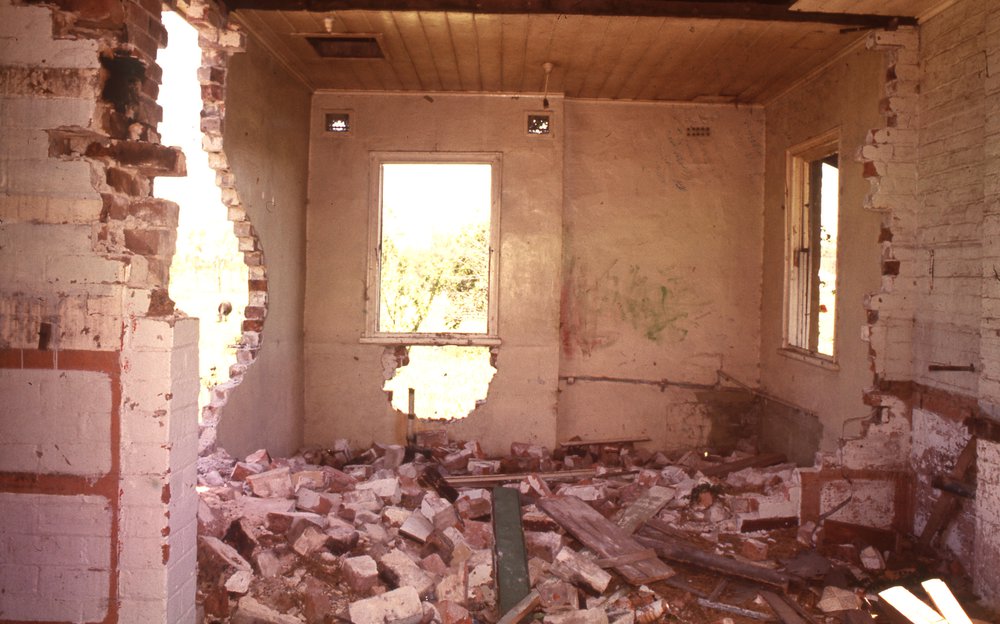 House under demolition