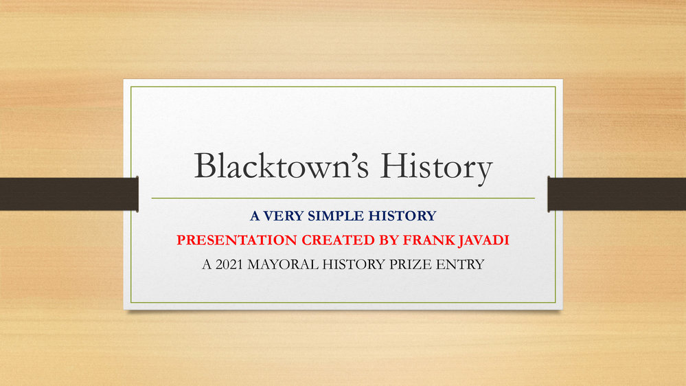 The History of Blacktown City, 2021