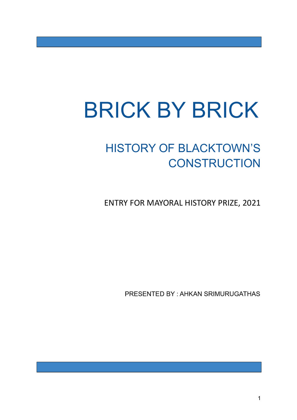 Brick by Brick: history of Blacktown's construction, 2021