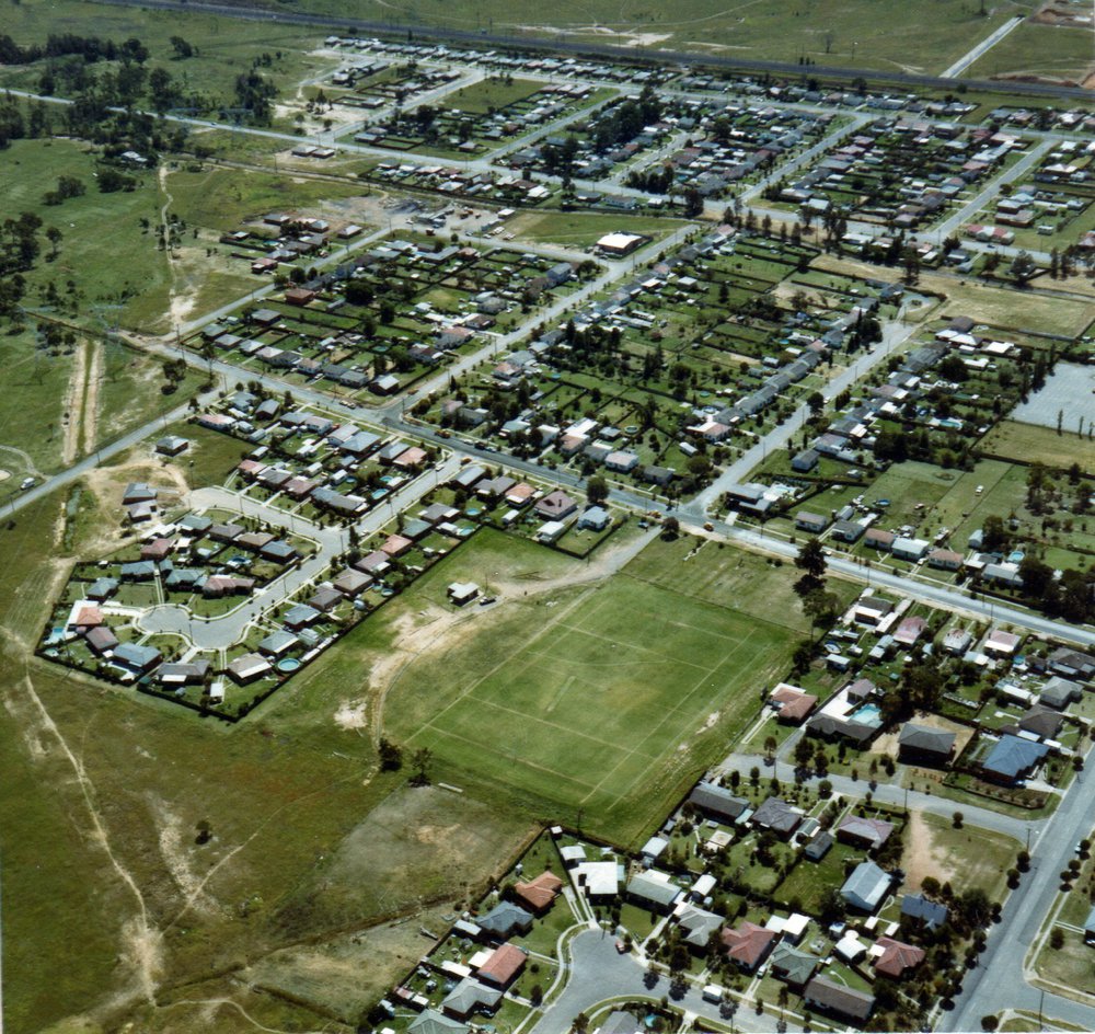 Aerial view of Mount Druitt Park and surroundings