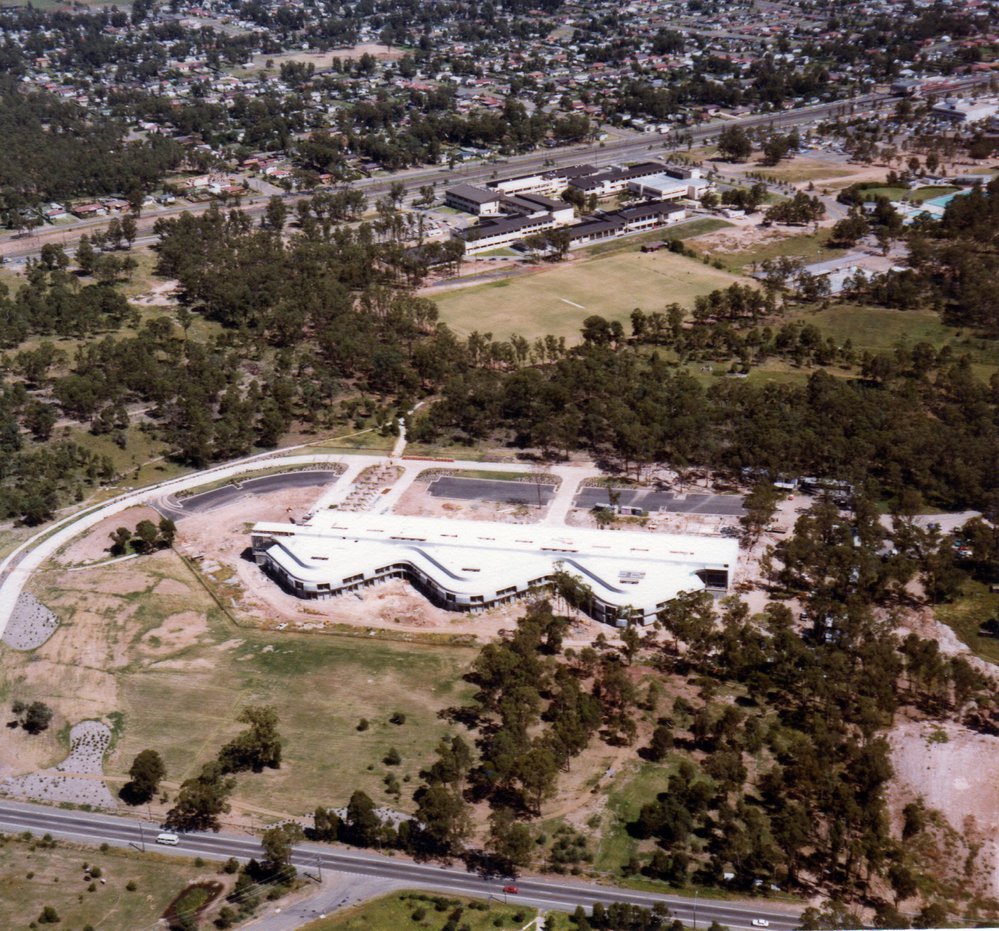Aerial view of Mount Druitt Hospital under construction