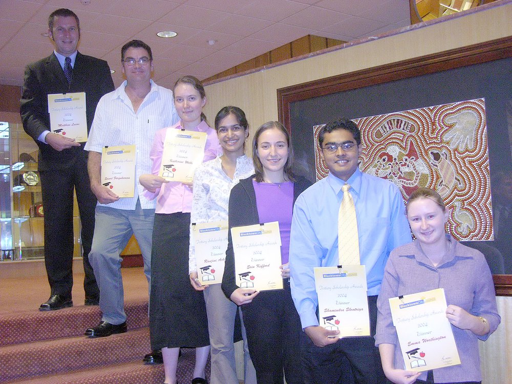 Blacktown City Council Tertiary Scholarship Award winners, 2004