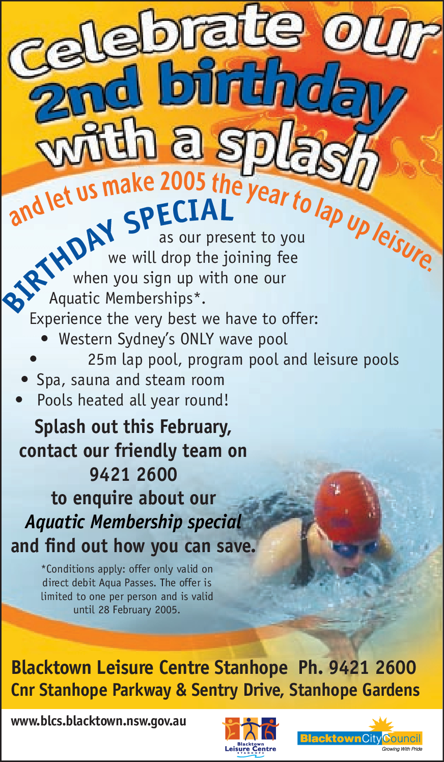 Blacktown Leisure Centre Stanhope, 2005