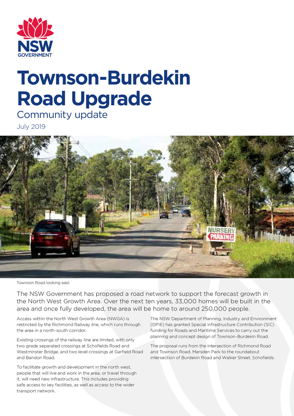 Townson-Burdekin Road Upgrade, Community Update, July 2019
