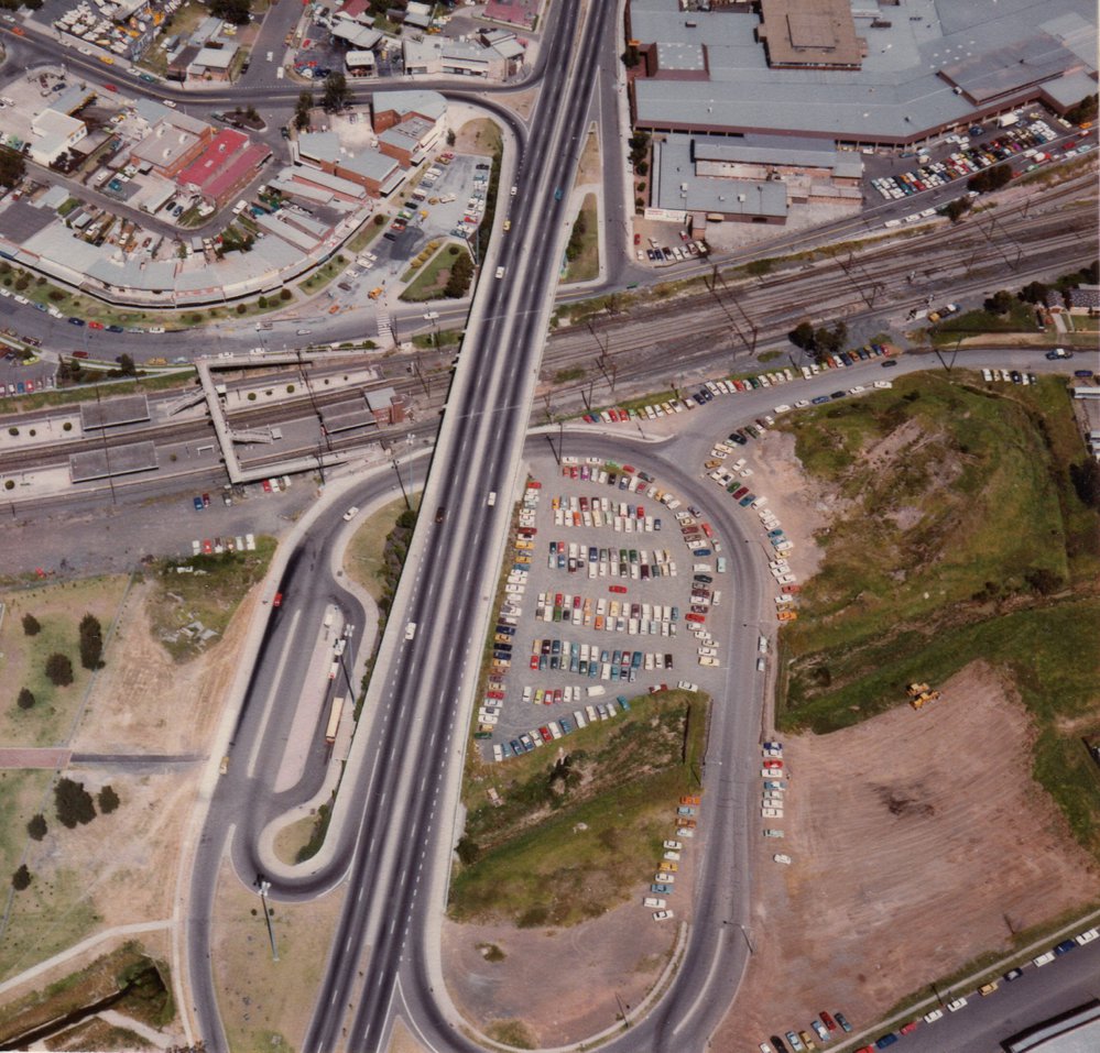 Aerial view of Prospect Highway, Seven Hills Overpass