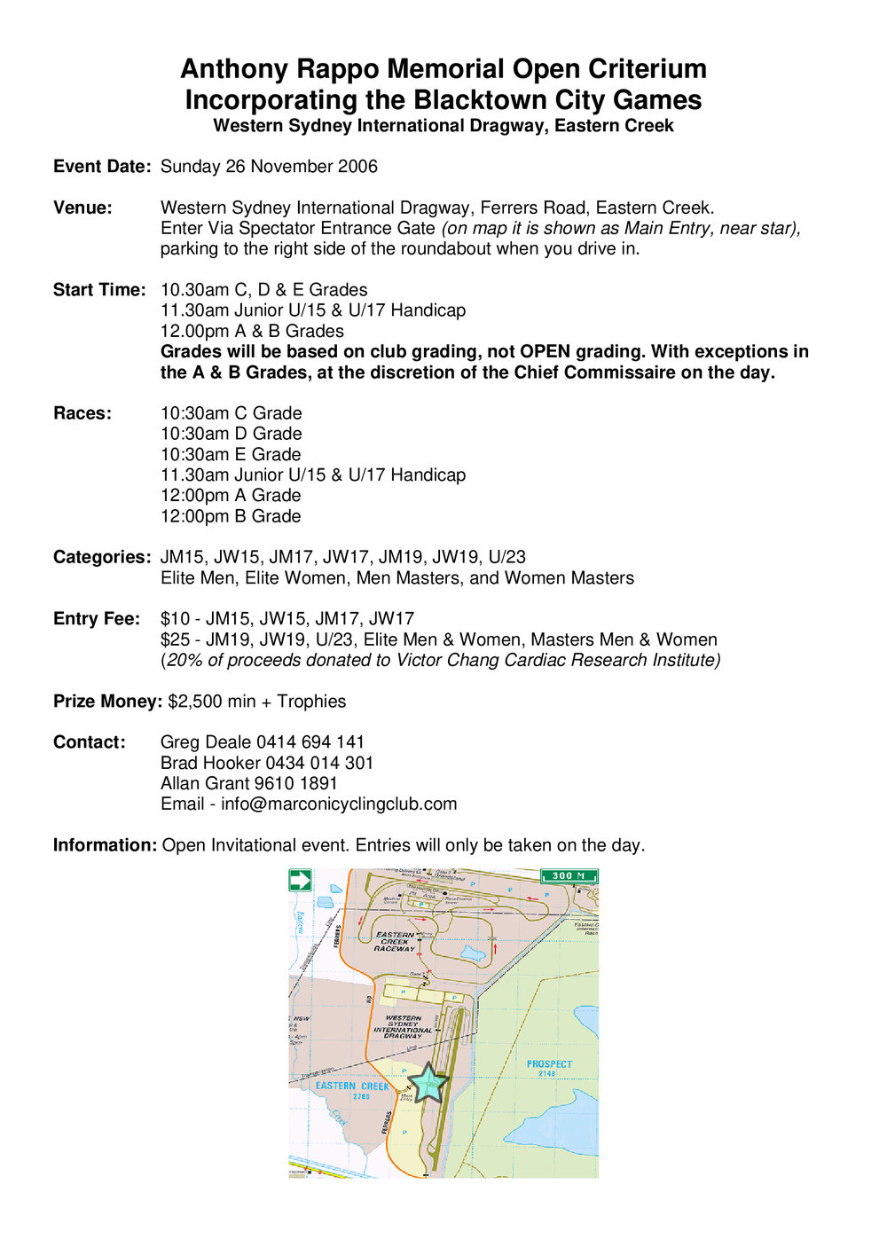 Anthony Rappo Memorial Open Criterium, 2006