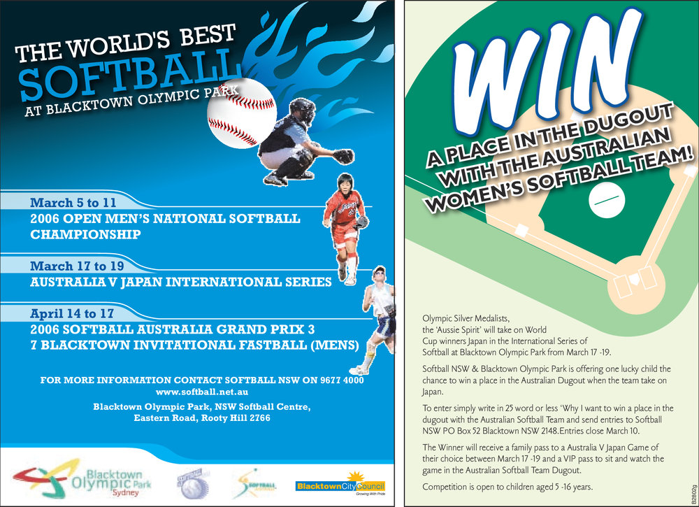 Softball, Blacktown Olympic Park, 2006