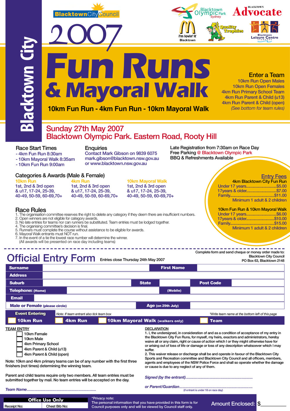 Blacktown City Fun Run and &amp; Mayoral Walk, 2007