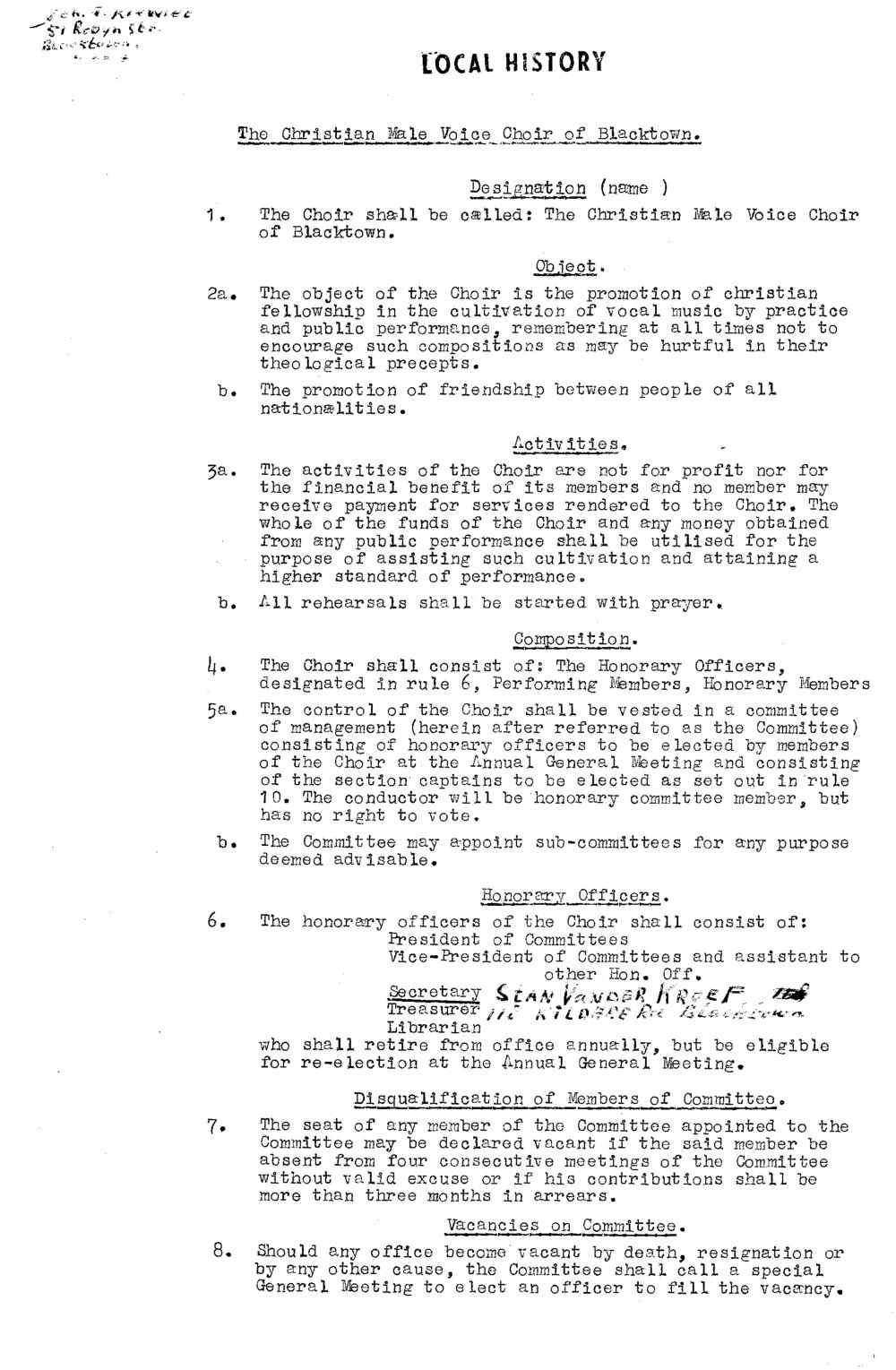 Christian Male Voice Choir, Blacktown