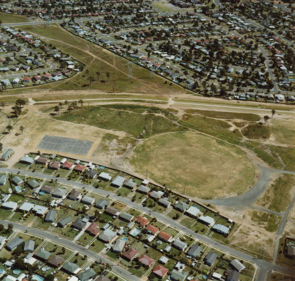 Aerial view of Popondetta Park, Emerton and surroundings