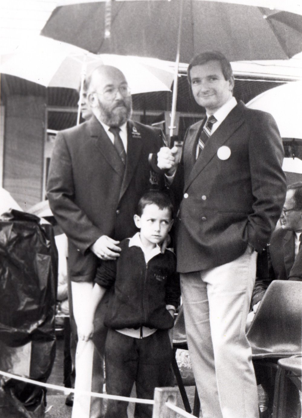 Mayor Bob Sinclair with Premier Nick Greiner at Blacktown City Festival, 1989