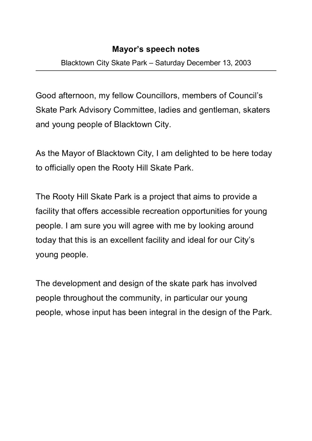 Rooty Hill Skate Park 2003