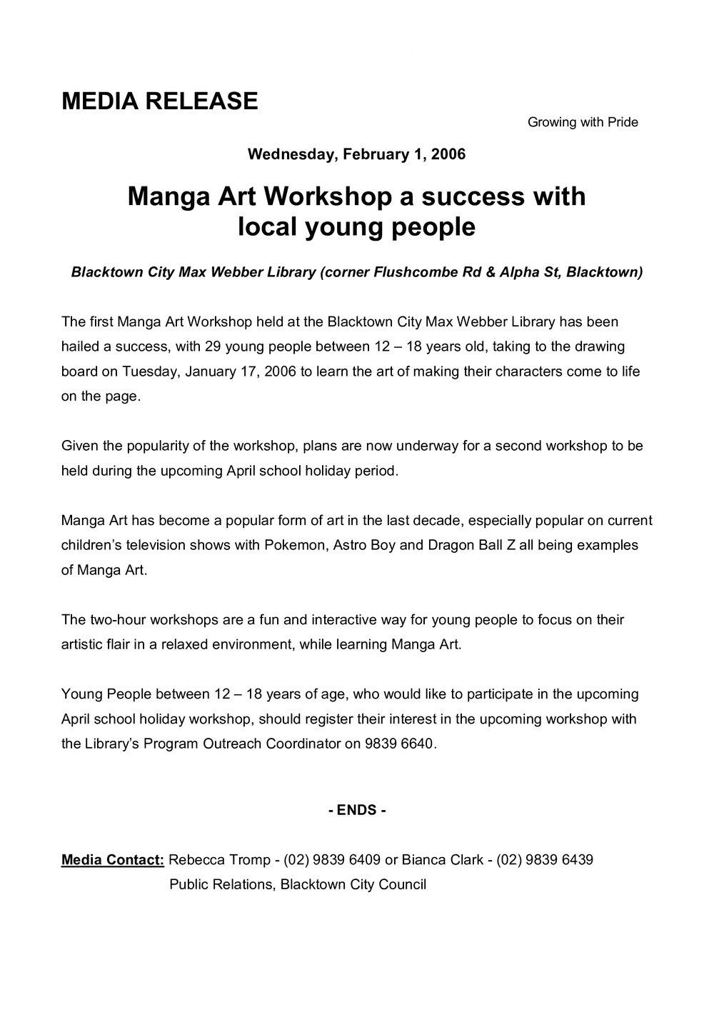 Manga Art Workshop, 2006