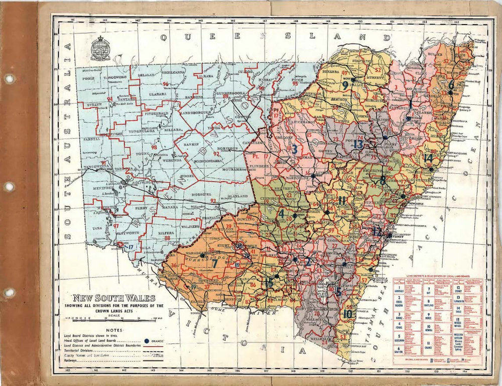 An Alphabetical List of Names - Localities Map, 1954