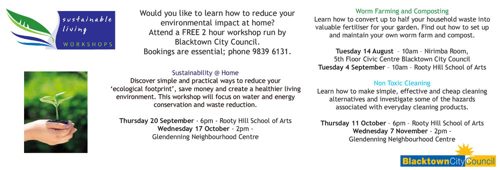 Sustainable Living Workshops, c2012