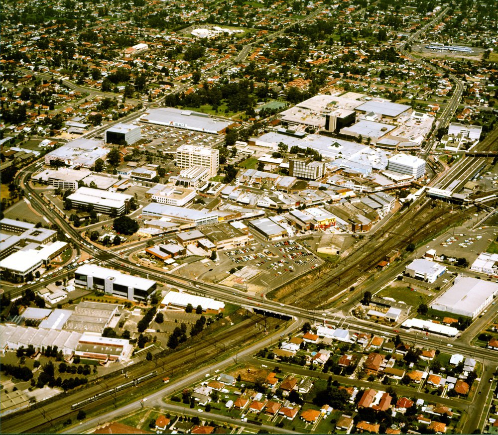Aerial view of Blacktown CBD