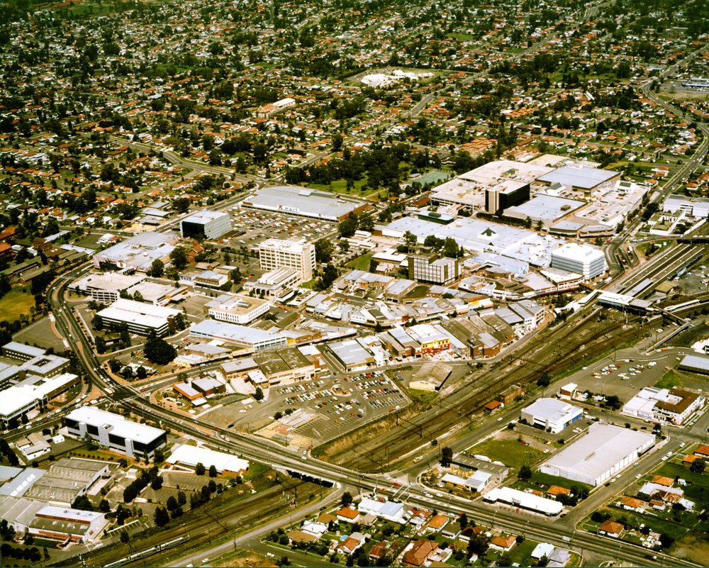 Aerial view of Blacktown CBD