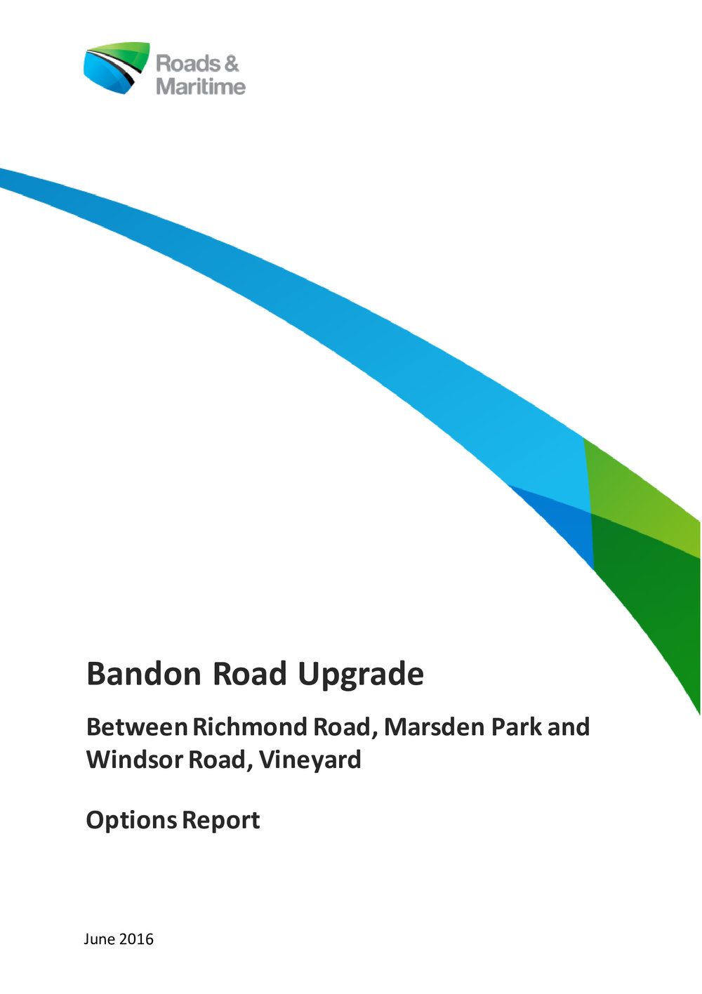 Bandon Road Upgrade between Richmond Road Marsden Park and Windsor Road Vineyard, 2016