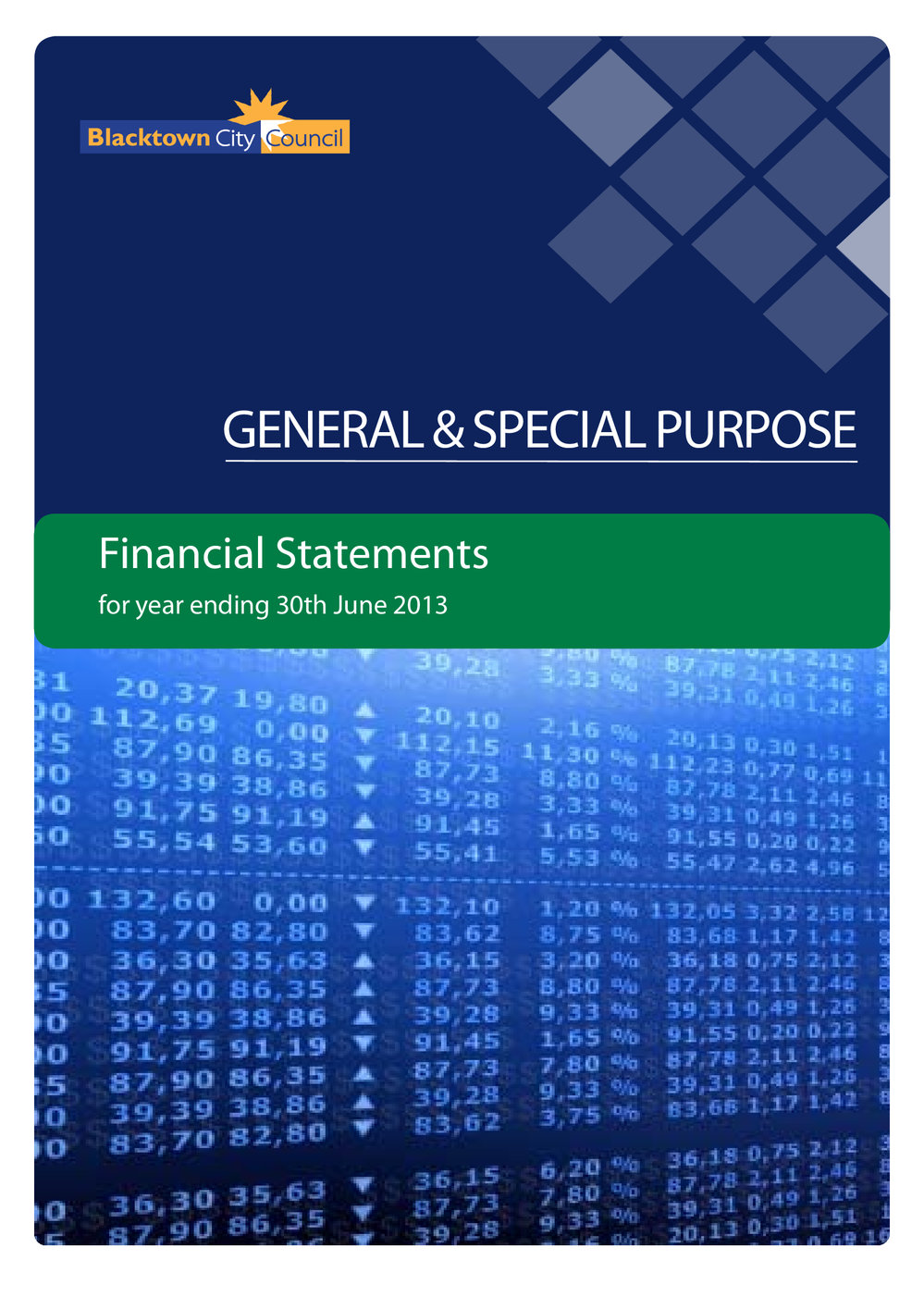 Blacktown City Council Financial Statements, 2012-2013