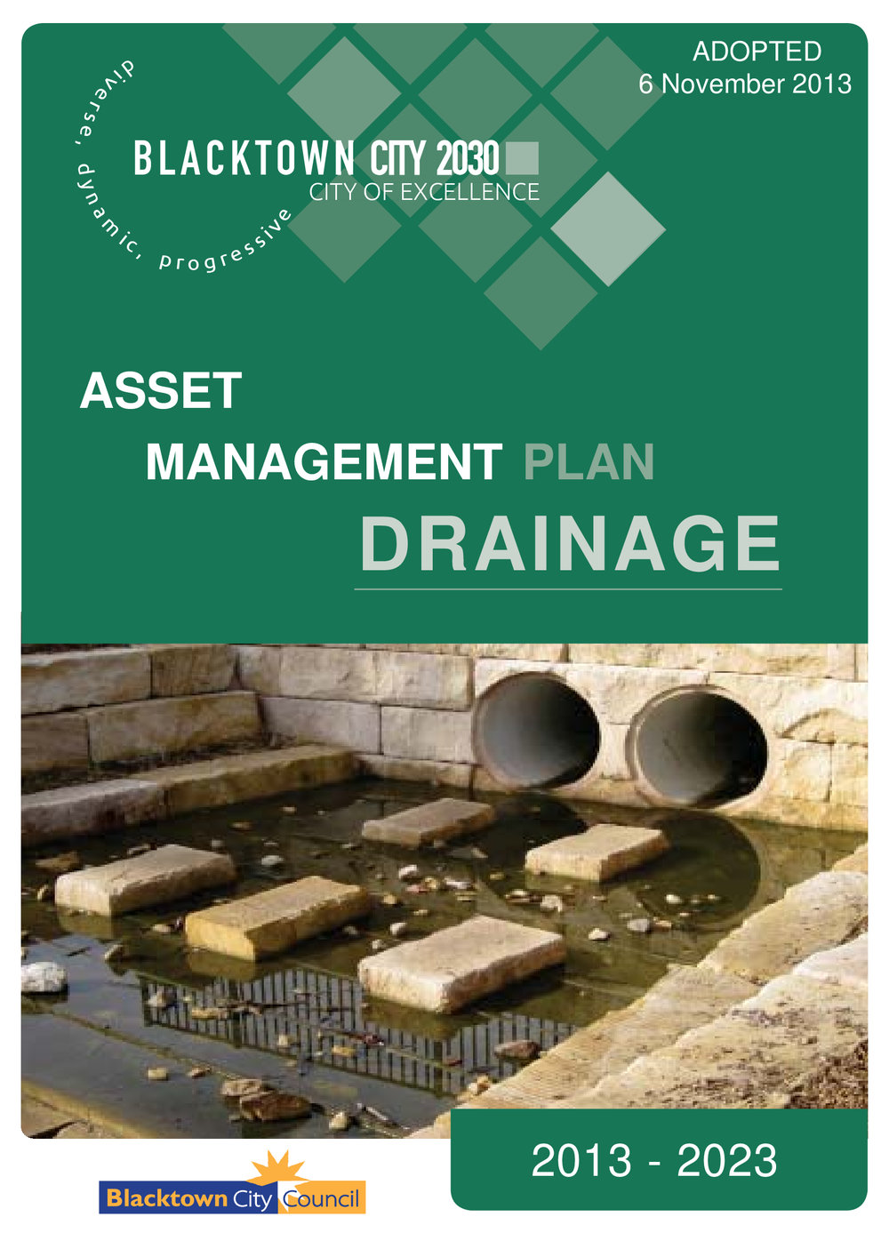 Blacktown City Council Asset Management Plan - Drainage, 2013-2023  ADOPTED