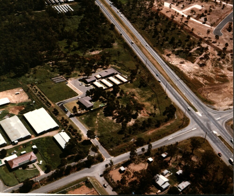 Aerial view of Great Western Highway, Blacktown