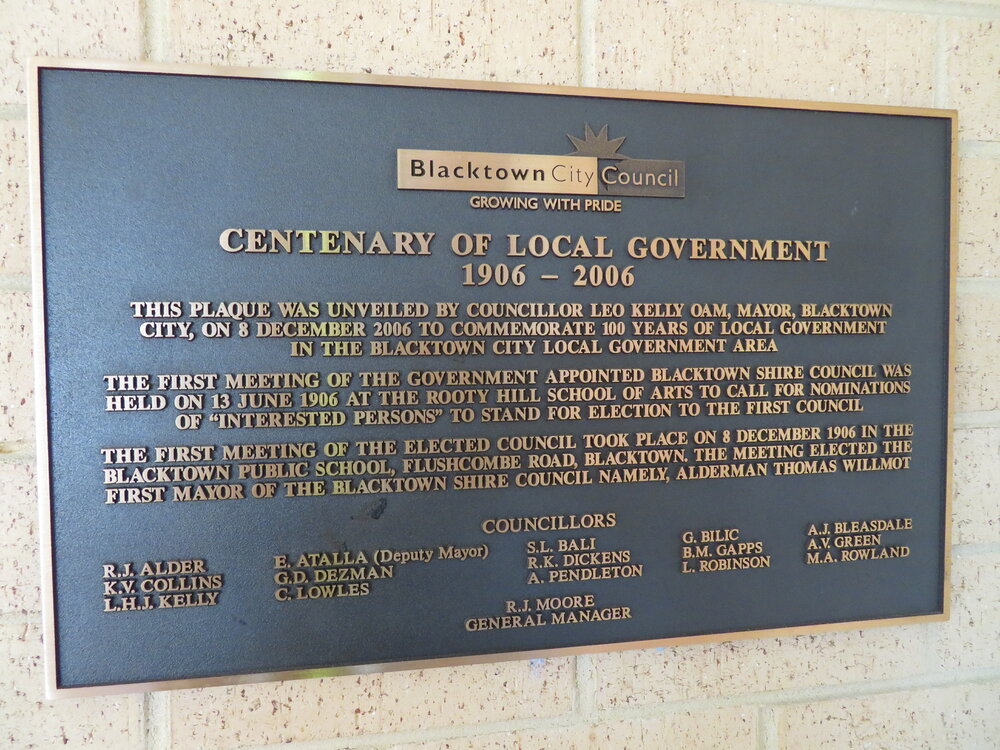 Rooty Hill School of Arts, Rooty Hill - Plaque