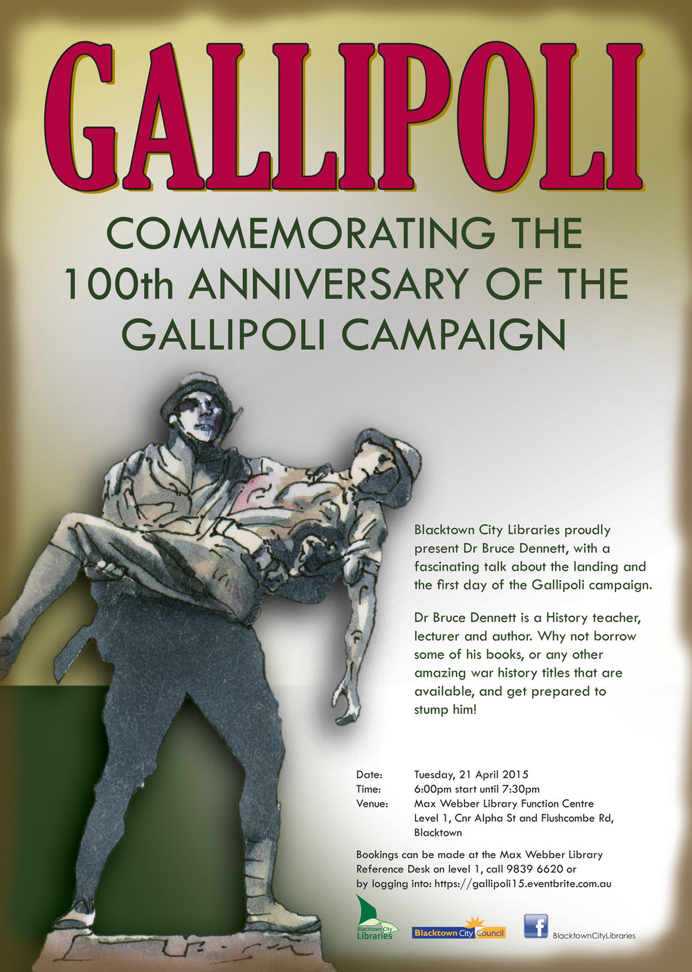 Gallipoli talk, Bruce Dennett, 2015