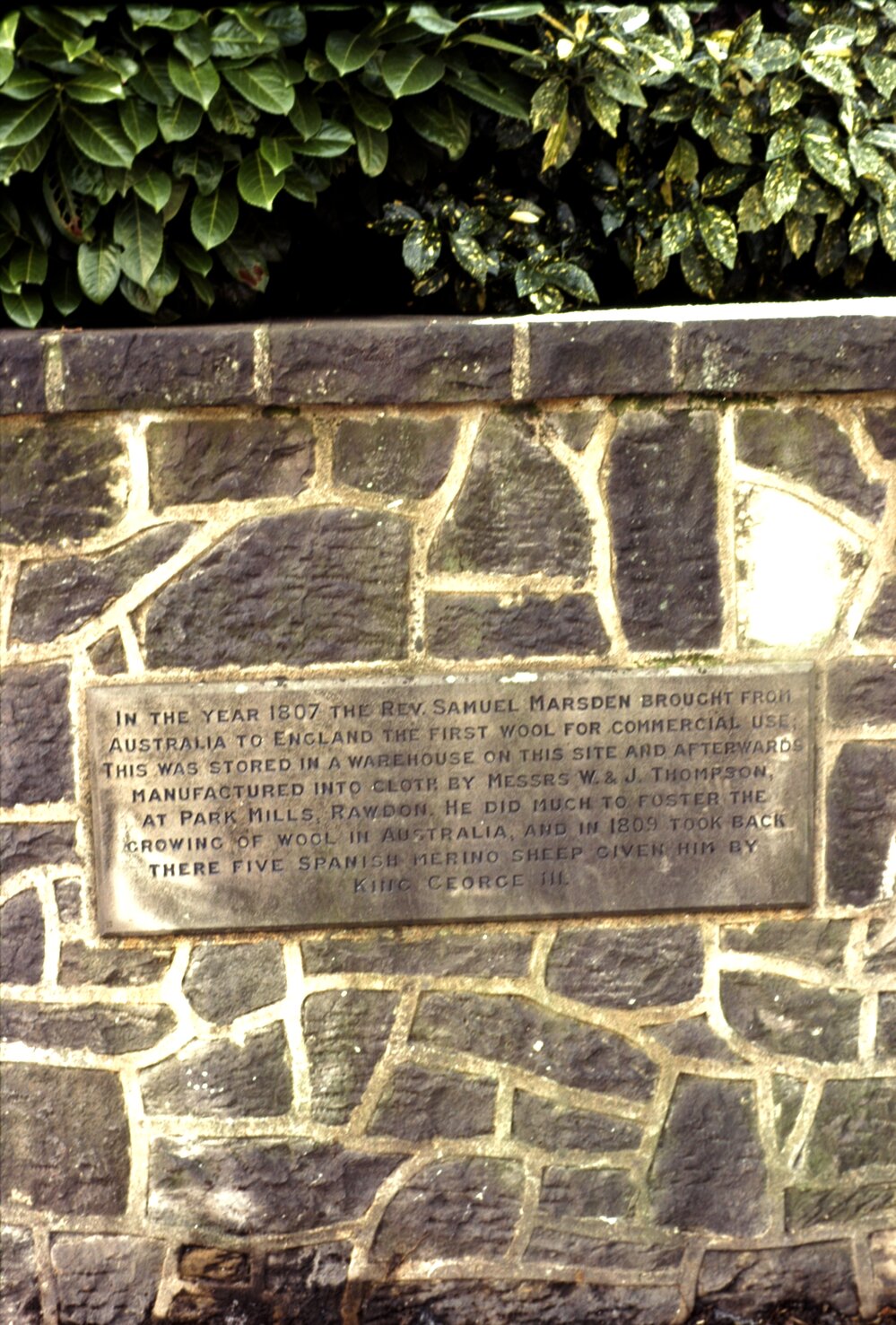 Reverend Samuel Marsden - memorial