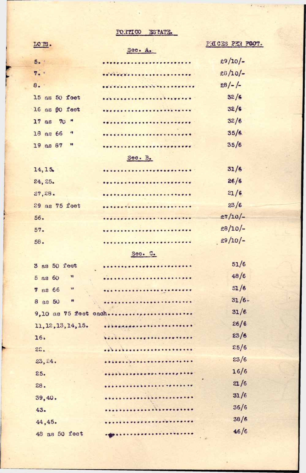 Portico Estate, Toongabbie Price List, 2022