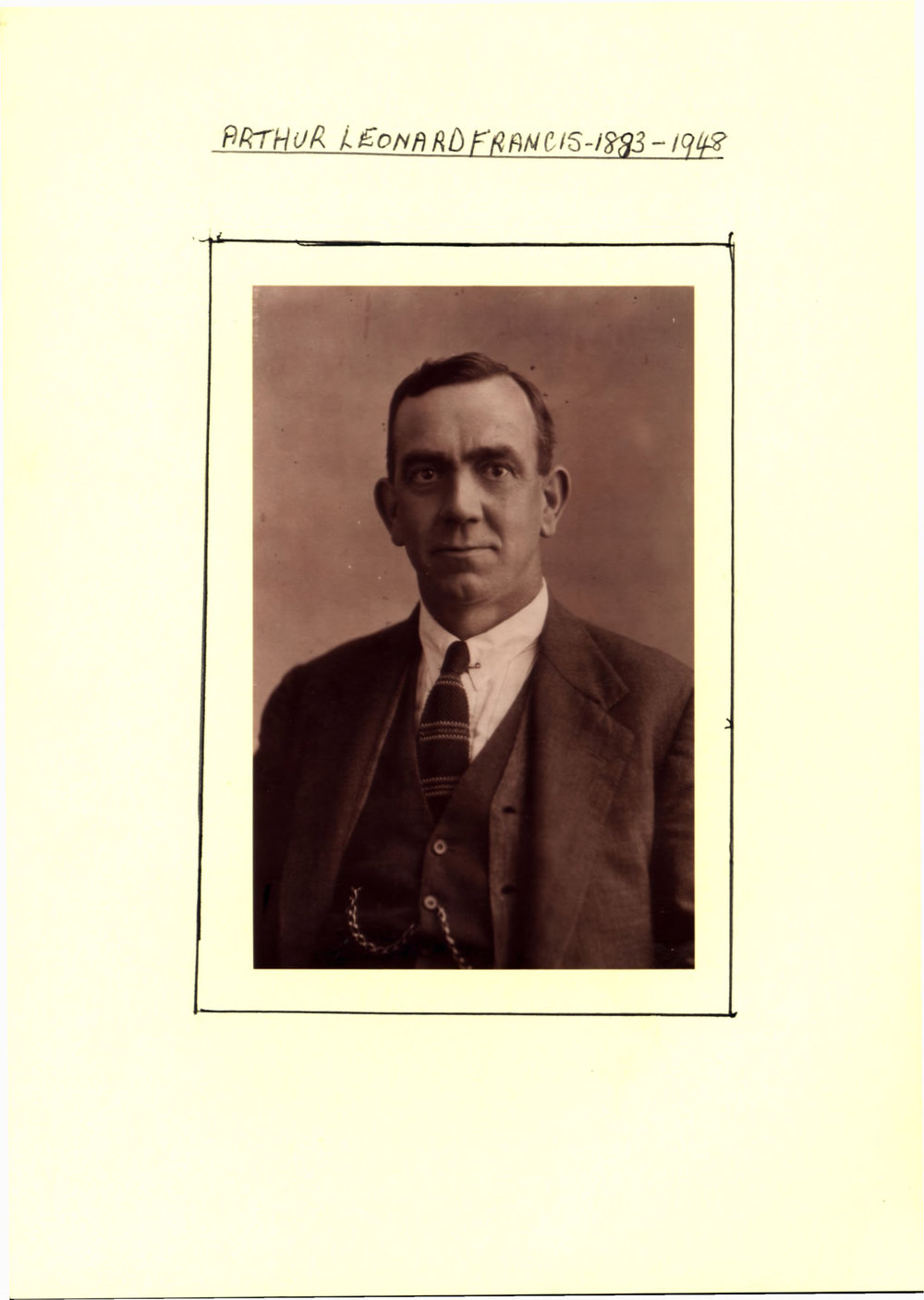 Portrait of Arthur Leonard Francis