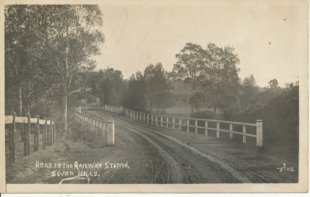 Road to Seven Hills railway station