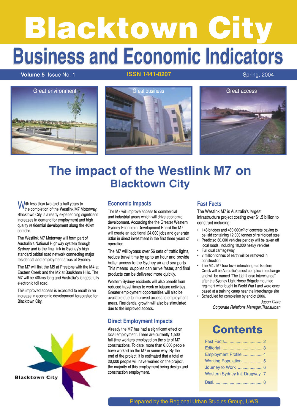 Blacktown City Business and Economic Indicators, Spring 2004