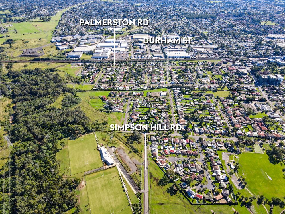Aerial view of Mount Druitt, 2021