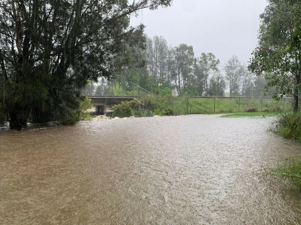 Flooding at Oppy Reserve, Quakers Hill, 2022